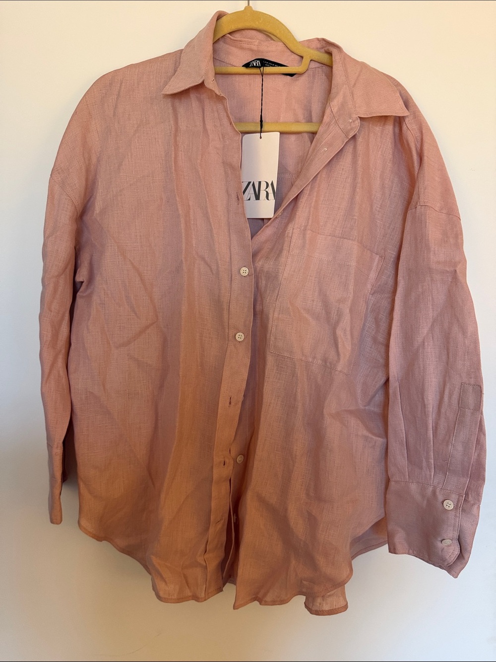 Zara Dusty Rose Button-Down Shirt